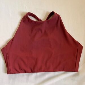 Fundamental Performance Women's High Neck Bralette - Rust with cross strap back